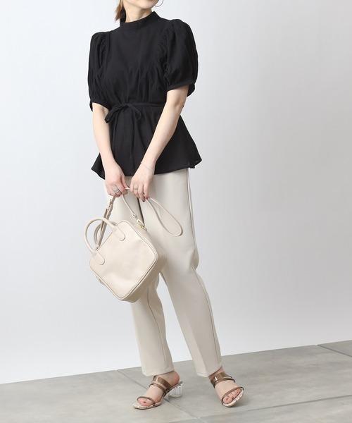 COLONY 2139（コロニートゥーワンスリーナイン）の「【WEB・一部店舗限定】コットンガーゼボリューム袖ブラウス（シャツ/ブラウス・レディース・ブラック/オフホワイト・FREE）」の20枚目の写真