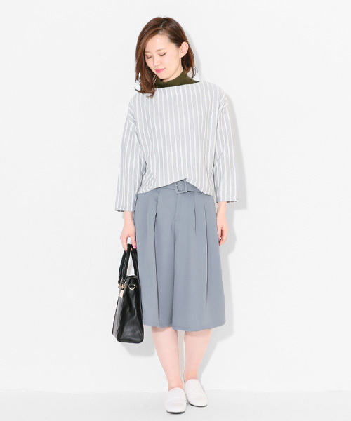 SENSE OF PLACE by URBAN RESEARCH（センスオブプレイスバイアーバンリサーチ）の「ウエストベルトハープパンツ（その他パンツ・レディース・ネイビー/イエロー/ブルー・36/38）」の5枚目の写真