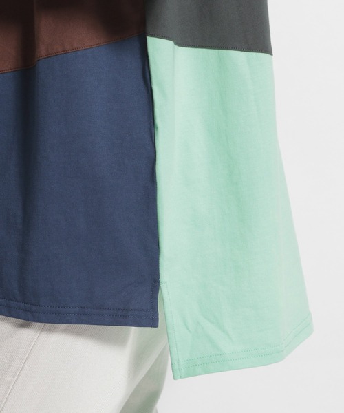 niko and...（ニコアンド）の「配色パズルＴシャツ（Tシャツ/カットソー・レディース・ライトグレー/ラベンダー・FREE）」の8枚目の写真