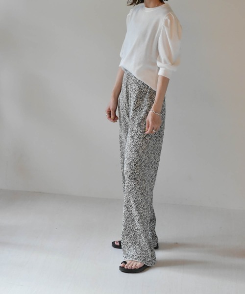 muure（ミュール）の「ニュアンス柄パンツ（その他パンツ・レディース・ホワイト/ブラック・FREE）」の6枚目の写真