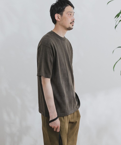 URBAN RESEARCH DOORS(アーバンリサーチドアーズ)の「『UR TECH』抗菌 リネンニットTシャツ(Tシャツ/カットソー・メンズ・ネイビー/パープル系その他/グリーン系その他/ブラウン/ベージュ系その他・40/38)」の8枚目の写真