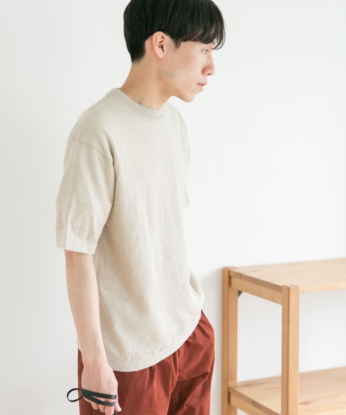 URBAN RESEARCH DOORS(アーバンリサーチドアーズ)の「『UR TECH』抗菌 リネンニットTシャツ(Tシャツ/カットソー・メンズ・ネイビー/パープル系その他/グリーン系その他/ブラウン/ベージュ系その他・40/38)」の16枚目の写真