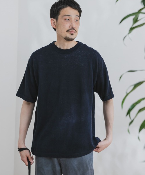 URBAN RESEARCH DOORS(アーバンリサーチドアーズ)の「『UR TECH』抗菌 リネンニットTシャツ(Tシャツ/カットソー・メンズ・ネイビー/パープル系その他/グリーン系その他/ブラウン/ベージュ系その他・40/38)」の19枚目の写真