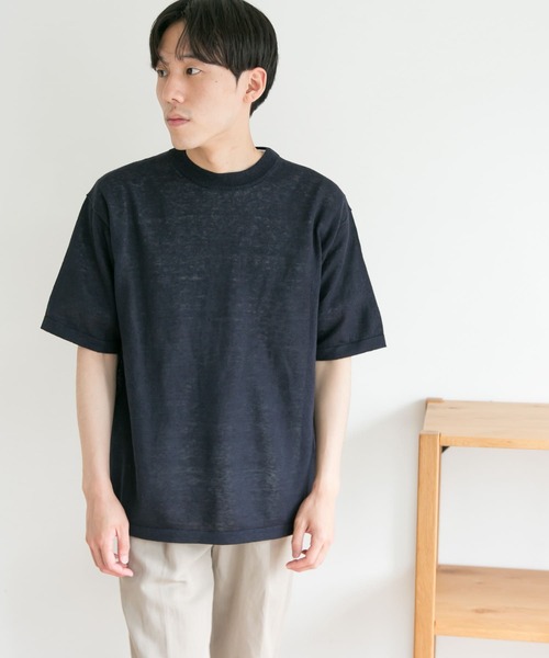 URBAN RESEARCH DOORS(アーバンリサーチドアーズ)の「『UR TECH』抗菌 リネンニットTシャツ(Tシャツ/カットソー・メンズ・ネイビー/パープル系その他/グリーン系その他/ブラウン/ベージュ系その他・40/38)」の22枚目の写真