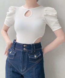 lilLilly | レオタードリブトップス(Tシャツ/カットソー)