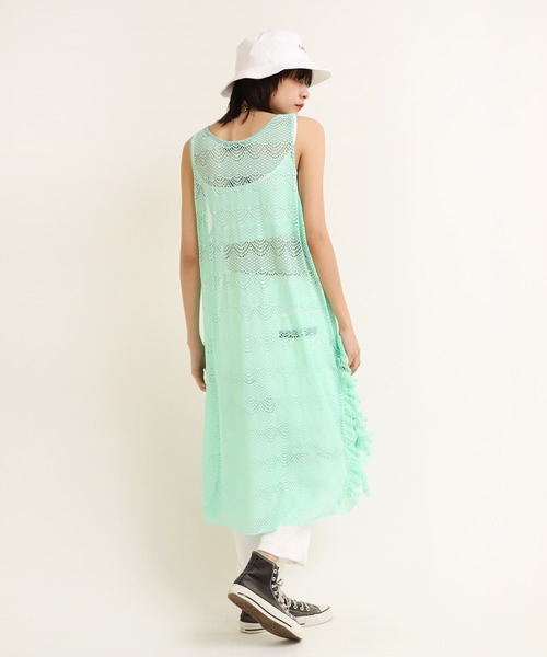 RNA（アールエヌエー）の「M1650 レースロングワンピ（ワンピース・レディース・ブラック/ホワイト/ミント・MEDIUM）」の6枚目の写真