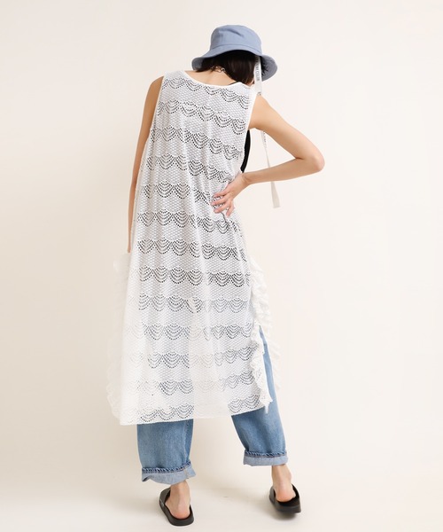 RNA（アールエヌエー）の「M1650 レースロングワンピ（ワンピース・レディース・ブラック/ホワイト/ミント・MEDIUM）」の5枚目の写真