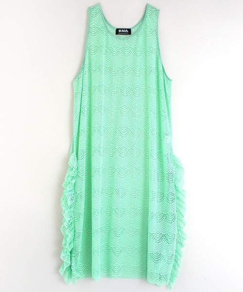 RNA（アールエヌエー）の「M1650 レースロングワンピ（ワンピース・レディース・ブラック/ホワイト/ミント・MEDIUM）」の8枚目の写真