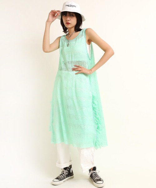 RNA（アールエヌエー）の「M1650 レースロングワンピ（ワンピース・レディース・ブラック/ホワイト/ミント・MEDIUM）」の17枚目の写真