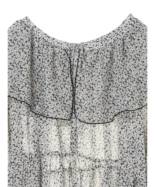 earth music&ecology（アースミュージックアンドエコロジー）の「前後2wayフリルカラーレースアップチュニック ＊（シャツ/ブラウス・レディース・サックスブルー系1/その他14/ブラック系その他/アイボリー・FREE）」の17枚目の写真