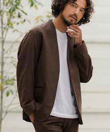 メンズのノーカラージャケット ブラウン 茶色系 ファッション通販 Zozotown