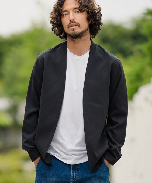 CAMBIO（カンビオ）の「mj7953-Minimal Collarless Easy Jacket 