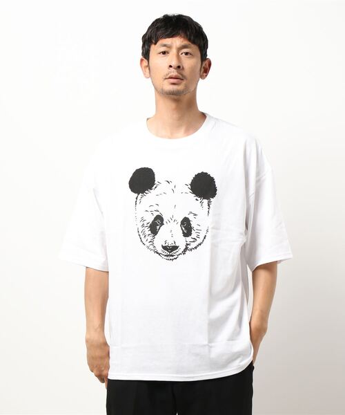 CORISCO（コリスコ）の「CORISCOアニマルプリントBIGTEE(M1)（Tシャツ/カットソー・メンズ・ホワイト/ブラック/ベージュ/ブラウン/ブルー系その他/レンガ・MEDIUM/LARGE/X-LARGE）」の2枚目の写真