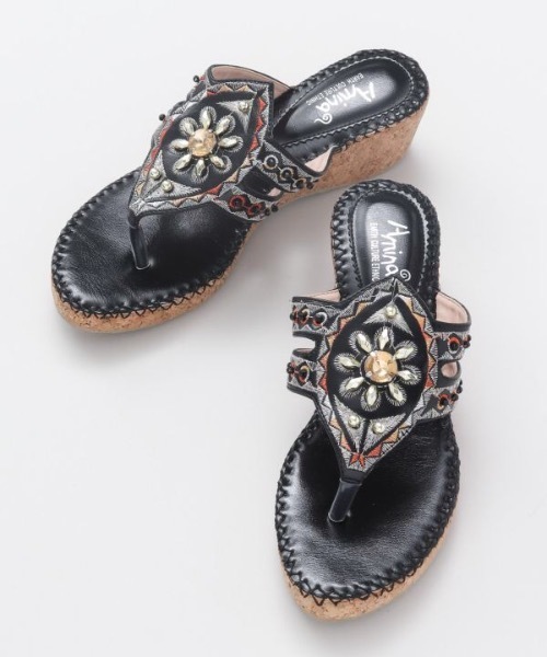 チャイハネ（チャイハネ）の「【チャイハネ】エイミーウェッジソールサンダル（サンダル・レディース・ブラック/ブルー/キャメル・ONE SIZE）」の13枚目の写真