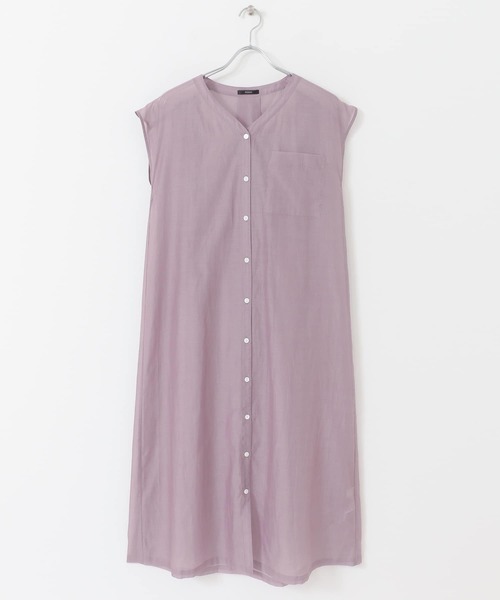 URBAN RESEARCH ROSSO WOMEN(アーバンリサーチ ロッソ)の「コットンシルクフレンチガウンワンピース(ワンピース・レディース・ベージュ/パープル・FREE)」の11枚目の写真