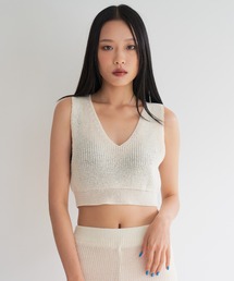 FEKETE MADE V NECK KNIT VEST (SET UP)