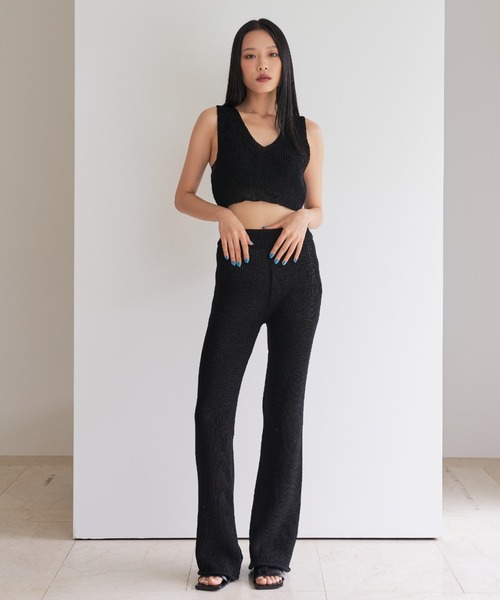 FEKETE（フェケテ）の「FEKETE MADE V NECK KNIT VEST (SET UP)（ベスト・レディース・アイボリー/ブラック/グリーン・FREE）」の19枚目の写真