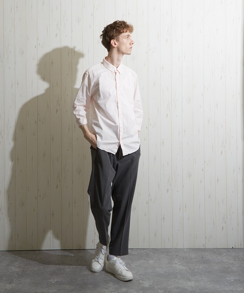 VIBGYOR（ヴィブジョー）の「【VIBGYOR BY AS】ナノファイン加工 レギュラーカラー 七分袖シャツ(GW)（シャツ/ブラウス・メンズ・ホワイト/ブラック/ネイビー/サックスブルー/ピンク/ブラック系その他/ブルー系その他・LARGE/MEDIUM/X-LARGE）」の13枚目の写真