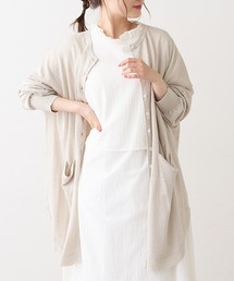 PUAL CE CIN | 麻天竺ロングカーディガン(カーディガン/ボレロ)