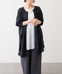 PUAL CE CIN | 麻天竺ロングカーディガン(カーディガン/ボレロ)