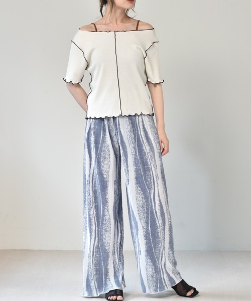 RETRO GIRL（レトロガール）の「柄アソートプリーツパンツ（その他パンツ・レディース・グリーン系その他/ブルー系その他/パープル系その他/ホワイト系その他/ブラウン系その他・FREE）」の12枚目の写真