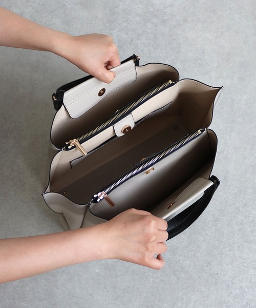 MIAN （ミアン）の「【ドラマ着用 / 詳細動画あり】LILY / 横型A4トートバッグ（トートバッグ・レディース・ブラック/ブラウン/ピンク/モカ/グレー/ブルーグリーン/ブラック系その他/ライトベージュ/グレー系その他/アイボリー/ブルー/ダークブラウン・FREE）」の20枚目の写真