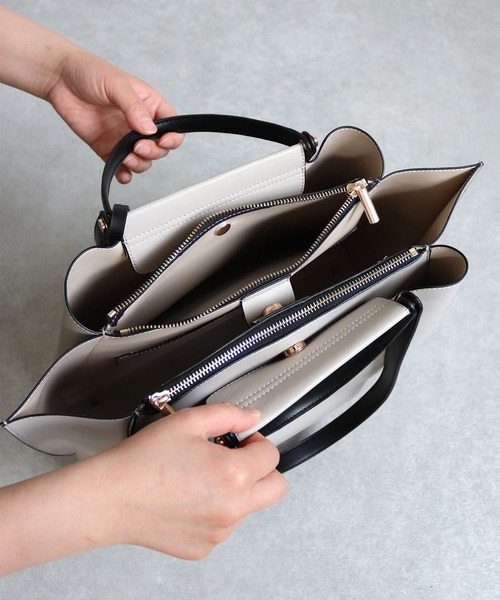 MIAN （ミアン）の「【ドラマ着用 / 詳細動画あり】LILY / 横型A4トートバッグ（トートバッグ・レディース・ブラック/ブラウン/ピンク/モカ/グレー/ブルーグリーン/ブラック系その他/ライトベージュ/グレー系その他/アイボリー/ブルー/ダークブラウン・FREE）」の22枚目の写真