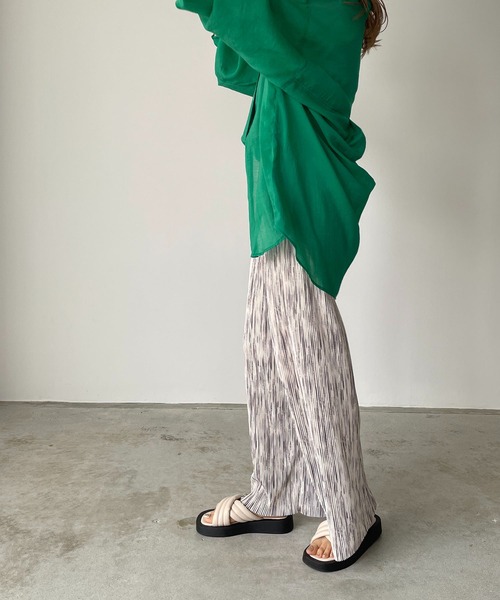 210nouve（トゥージュヌーブ）の「ニュアンス柄プリーツパンツ（その他パンツ・レディース・グレー系その他/ブラック系その他/グリーン系その他/ブルー系その他/カーキ・FREE）」の19枚目の写真