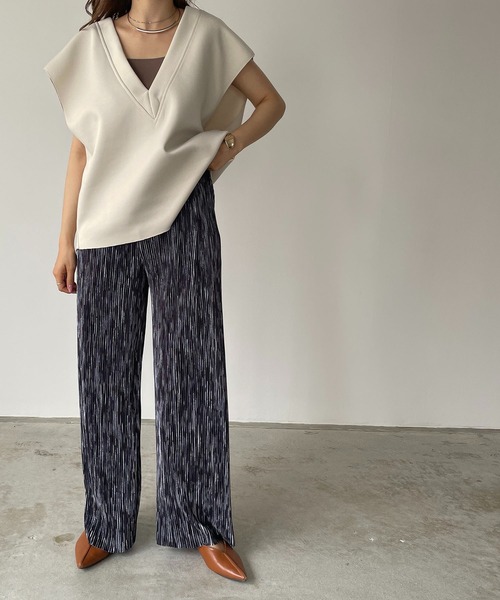 210nouve（トゥージュヌーブ）の「ニュアンス柄プリーツパンツ（その他パンツ・レディース・グレー系その他/ブラック系その他/グリーン系その他/ブルー系その他/カーキ・FREE）」の17枚目の写真