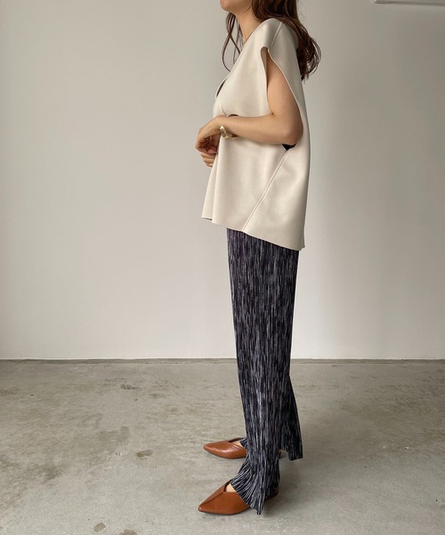 210nouve（トゥージュヌーブ）の「ニュアンス柄プリーツパンツ（その他パンツ・レディース・グレー系その他/ブラック系その他/グリーン系その他/ブルー系その他/カーキ・FREE）」の16枚目の写真