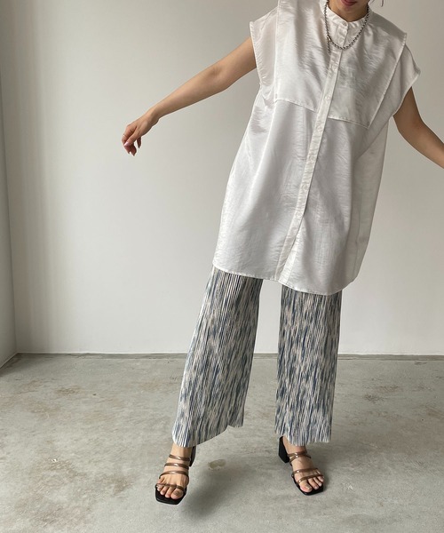 210nouve（トゥージュヌーブ）の「ニュアンス柄プリーツパンツ（その他パンツ・レディース・グレー系その他/ブラック系その他/グリーン系その他/ブルー系その他/カーキ・FREE）」の14枚目の写真