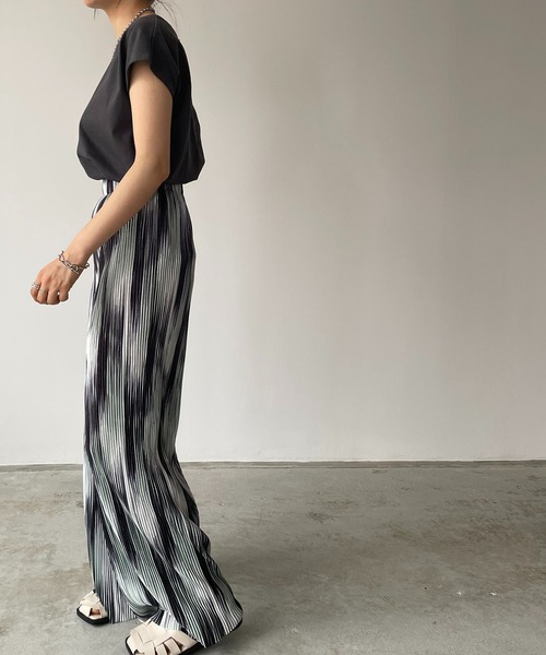 210nouve（トゥージュヌーブ）の「ニュアンス柄プリーツパンツ（その他パンツ・レディース・グレー系その他/ブラック系その他/グリーン系その他/ブルー系その他/カーキ・FREE）」の7枚目の写真