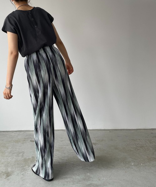 210nouve（トゥージュヌーブ）の「ニュアンス柄プリーツパンツ（その他パンツ・レディース・グレー系その他/ブラック系その他/グリーン系その他/ブルー系その他/カーキ・FREE）」の6枚目の写真