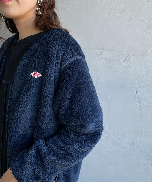 DANTON（ダントン）の「[DANTON/ダントン] ハイパイルボアフリース ノーカラージップカーディガン（その他アウター・レディース・チャコール/ブラック/パープル/ピンクベージュ/ネイビー・34/36/38）」の3枚目の写真