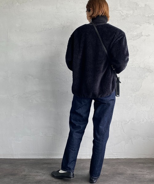 DANTON（ダントン）の「[DANTON/ダントン] ハイパイルボアフリース ノーカラージップカーディガン（その他アウター・レディース・チャコール/ブラック/パープル/ピンクベージュ/ネイビー・34/36/38）」の20枚目の写真