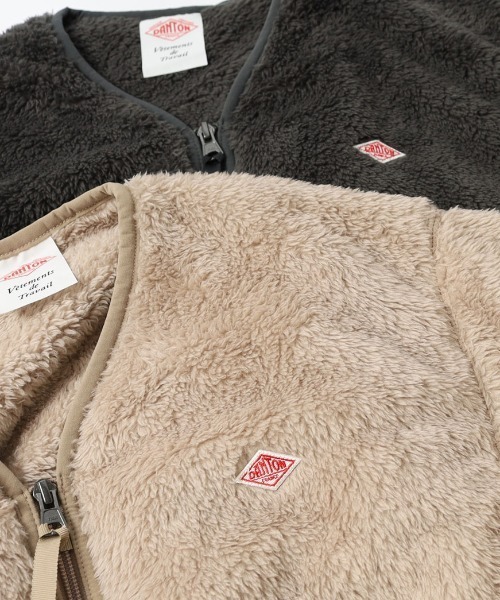 DANTON（ダントン）の「[DANTON/ダントン] ハイパイルボアフリース ノーカラージップカーディガン（その他アウター・レディース・チャコール/ブラック/パープル/ピンクベージュ/ネイビー・34/36/38）」の14枚目の写真