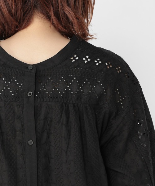 studio CLIP(スタディオクリップ)の「ダブルフロントカットレースシャツブラウス(シャツ/ブラウス・レディース・ブラック/オフホワイト/イエロー・MEDIUM/LARGE)」の13枚目の写真