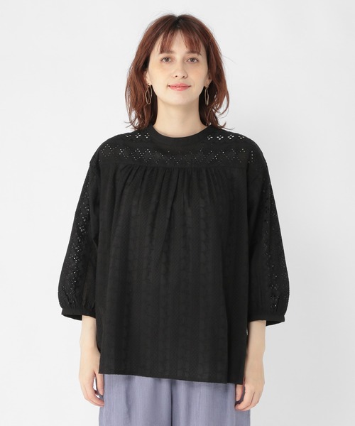 studio CLIP(スタディオクリップ)の「ダブルフロントカットレースシャツブラウス(シャツ/ブラウス・レディース・ブラック/オフホワイト/イエロー・MEDIUM/LARGE)」の10枚目の写真