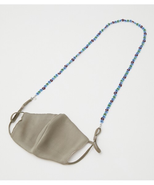 crie conforto（クリーコンフォルト）の「フラワービーズマスクチェーン（マスク・レディース・ブラック系その他/ブルー系その他/グリーン系その他・FREE）」の13枚目の写真