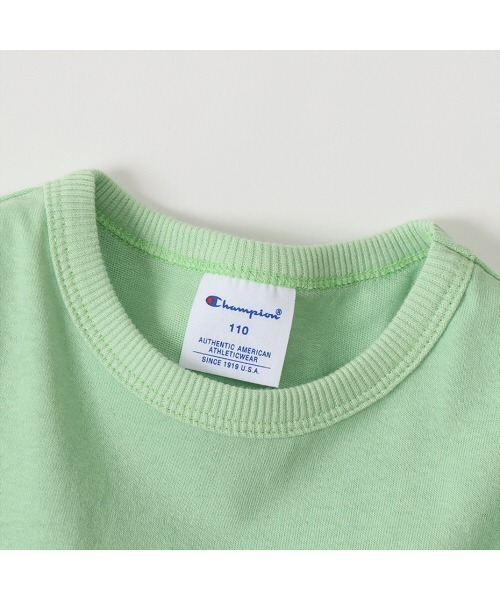Champion（チャンピオン）の「【Champion/チャンピオン】キッズ ベーシック チュニックTシャツ（チュニック・キッズ・ライトグリーン・100/110/120/130/140/150/160）」の5枚目の写真