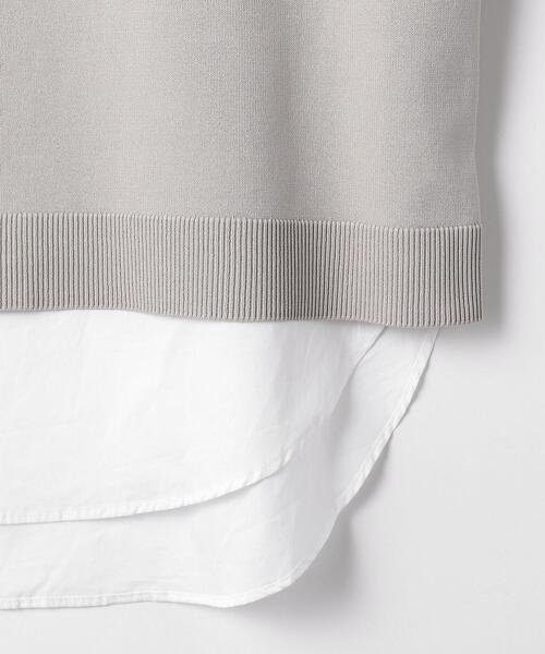 green label relaxing（グリーンレーベルリラクシング）の「レイヤード ライク ショートスリーブ プルオーバー ニット（ニット/セーター・レディース・ブラック/ワインレッド/ライトグレー・FREE）」の16枚目の写真