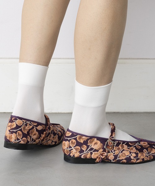 Casselini（キャセリーニ）の「【直営店限定】Casselini(キャセリーニ)ジャガード台湾シューズ（バレエシューズ・レディース・ゼブラ/パープル/アイボリー・M/S/L）」の11枚目の写真