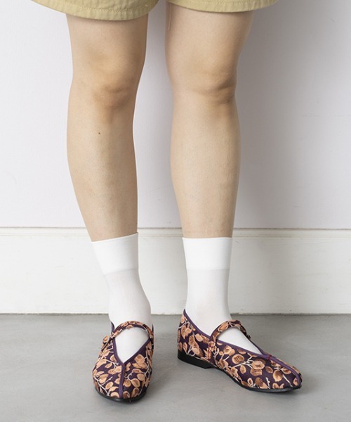 Casselini（キャセリーニ）の「【直営店限定】Casselini(キャセリーニ)ジャガード台湾シューズ（バレエシューズ・レディース・ゼブラ/パープル/アイボリー・M/S/L）」の13枚目の写真