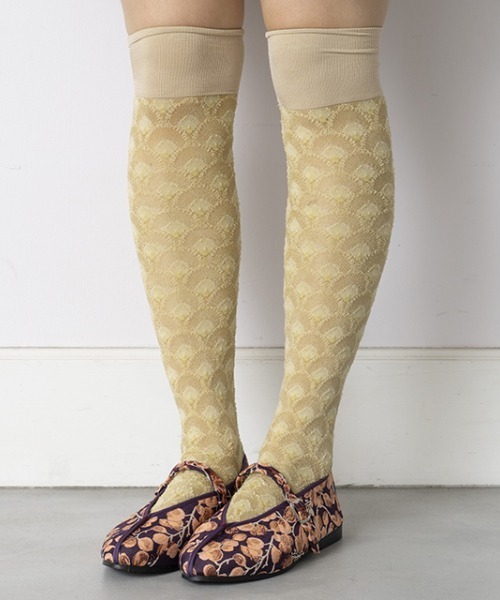 Casselini（キャセリーニ）の「【直営店限定】Casselini(キャセリーニ)ジャガード台湾シューズ（バレエシューズ・レディース・ゼブラ/パープル/アイボリー・M/S/L）」の4枚目の写真