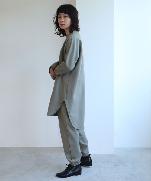 yuni(ユニ )の「スーパー100ウールル天hem gommeパンツ(その他パンツ・レディース・カーキ/ベージュ/ブラック・FREE)」の7枚目の写真