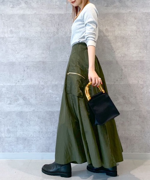 RIVE DROITE（リヴドロワ）の「色違いで欲しくなる名品ニット　総針2WAYニット（ニット/セーター・レディース・チャコールグレー/ライトグレー/ブルー/ピンク・FREE）」の10枚目の写真