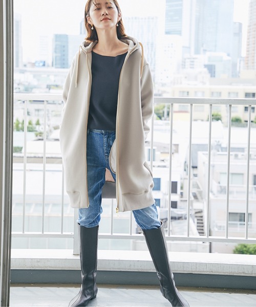 RIVE DROITE（リヴドロワ）の「色違いで欲しくなる名品ニット　総針2WAYニット（ニット/セーター・レディース・チャコールグレー/ライトグレー/ブルー/ピンク・FREE）」の8枚目の写真