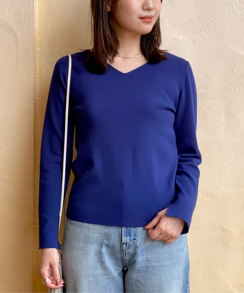 RIVE DROITE（リヴドロワ）の「色違いで欲しくなる名品ニット　総針2WAYニット（ニット/セーター・レディース・チャコールグレー/ライトグレー/ブルー/ピンク・FREE）」の13枚目の写真