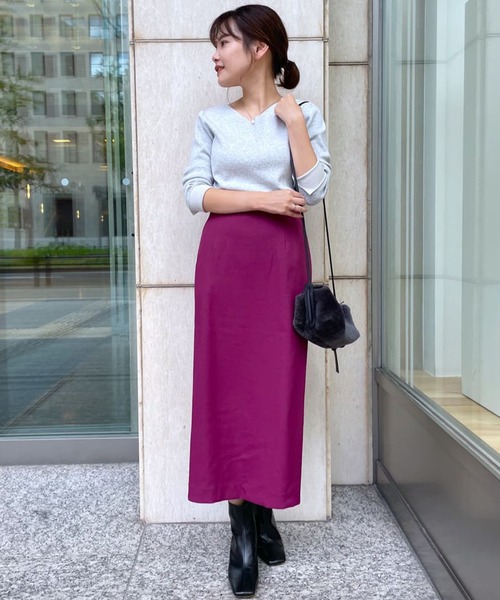 RIVE DROITE（リヴドロワ）の「色違いで欲しくなる名品ニット　総針2WAYニット（ニット/セーター・レディース・チャコールグレー/ライトグレー/ブルー/ピンク・FREE）」の22枚目の写真