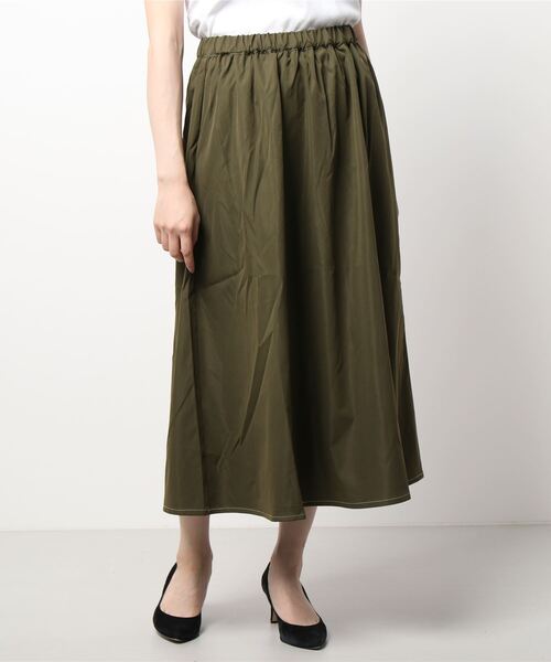 ehka sopo（エヘカソポ）の「ツイルスカート（スカート・レディース・ブラック/カーキ/モカ/キナリ・ﾌﾘ-）」の4枚目の写真